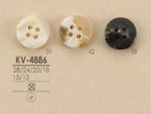 KV4886 Polyesterknopf im Büffelstil mit 4 Löchern