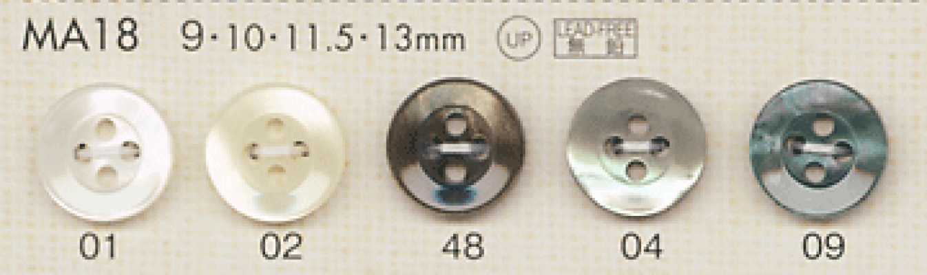 MA18 DAIYA BUTTONS Polyesterknopf in Perlmuttoptik
