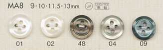 MA8 DAIYA BUTTONS Polyesterknopf in Muscheloptik