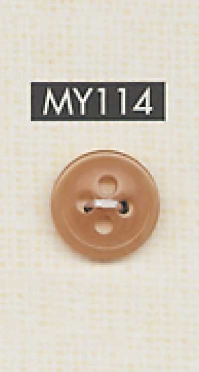 MY114 Schlichter, eleganter 4-Loch-Polyesterknopf für Hemden und Blusen
