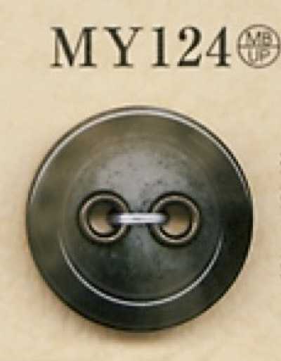 MY124 Polyesterharz/Messing 2-Loch-Knopf