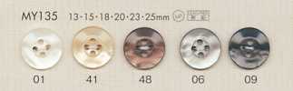 MY135 DAIYA BUTTONS Schalenoptik-Polyesterknopf