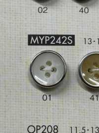 MYP242 Eleganter 4-Loch-Polyesterknopf In Antikgold[Taste] DAIYA BUTTON(DAIYA BUTTON) Sub-Foto