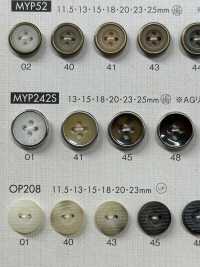 MYP242 Eleganter 4-Loch-Polyesterknopf In Antikgold[Taste] DAIYA BUTTON(DAIYA BUTTON) Sub-Foto