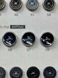 MYP242 Eleganter 4-Loch-Polyesterknopf In Antikgold[Taste] DAIYA BUTTON(DAIYA BUTTON) Sub-Foto