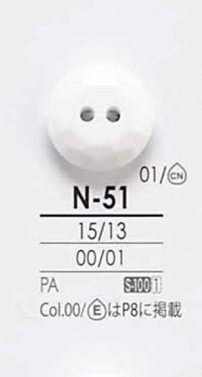 N51 Transparenter und färbbarer Knopf