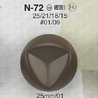 N72 Knopf aus Nylonharz mit quadratischem Steg