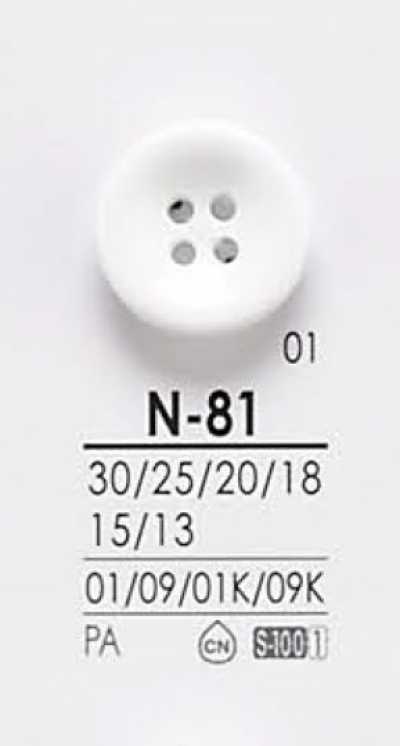 N81 Knöpfe für Schwarzfärbung