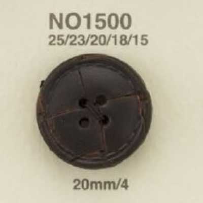 NO1500 Lederknopf mit 4 Frontlöchern