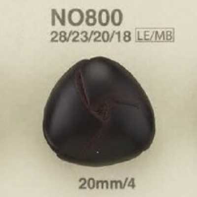 NO800 Leder/Messing-Rechteckring-Halbring-Schaftknopf