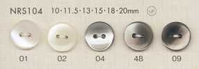 NRS104 DAIYA BUTTONS Polyesterknopf in Muscheloptik