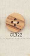 OL322 Naturmaterial Holz 4-Loch-Knopf