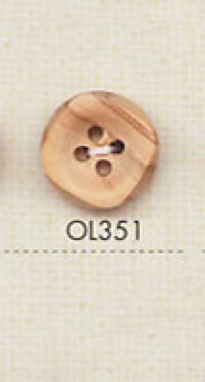 OL351 4-Loch-Knopf aus Naturholz