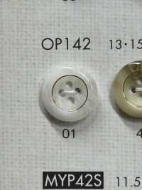 OP142 Eleganter Büffelartiger 4-Loch-Polyesterknopf[Taste] DAIYA BUTTON(DAIYA BUTTON) Sub-Foto