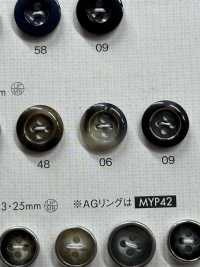OP142 Eleganter Büffelartiger 4-Loch-Polyesterknopf[Taste] DAIYA BUTTON(DAIYA BUTTON) Sub-Foto