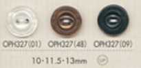 OPH327 Zweilochknopf mit Rand
