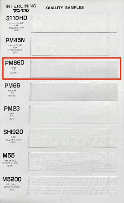 PM66D Inberu-Serie aufbügelbare Einlage (Band), mittelweiche Ausführung