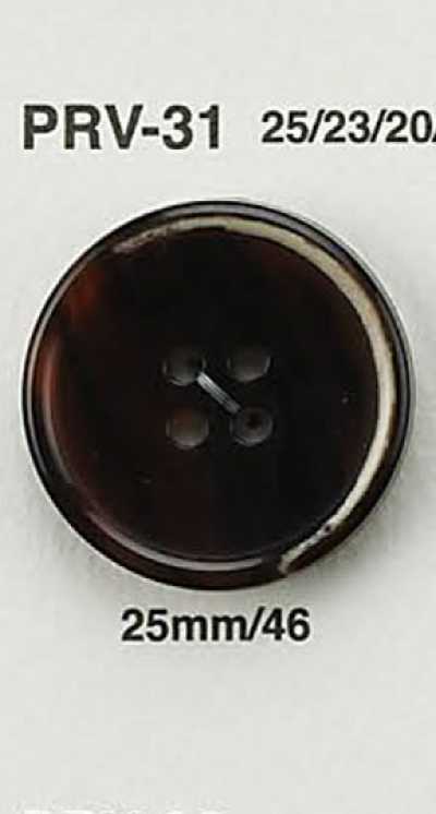 PRV31 Flacher Knopf in Büffelhorn-Optik