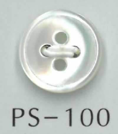 PS100 4-Loch-Muschelknopf mit Rand