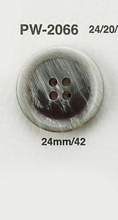 PW2066 Flacher Knopf in Hornoptik