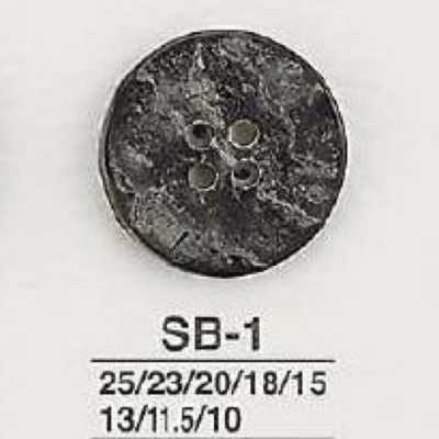 SB1 Schwarzer Perlmutt-Muschel-4-Loch-Knopf