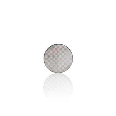 SB1029 Runder Knopf mit Ringschlaufe aus schwarzer Perlmuttmuschel/Messing