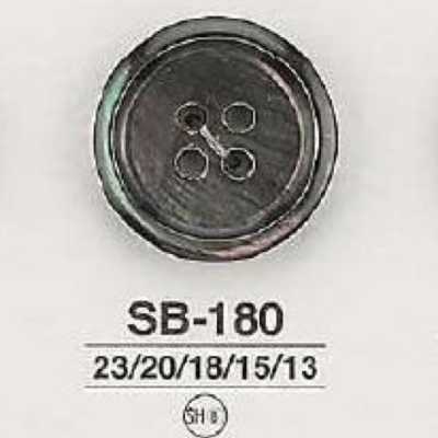 SB180 Schwarzer Perlmutt-Schalenknopf mit 4 Löchern
