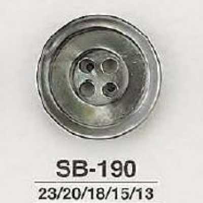 SB190 Schwarzer Perlmutt-Schalenknopf mit 4 Löchern