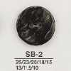 SB2 Schwarzer Perlmutt-Muschelknopf mit 2 Löchern