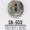 SB502 Schwarzer Zweilochknopf aus Perlmuttmuschel