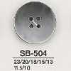 SB504 Schwarzer Perlmutt-Muschelknopf mit 4 Löchern
