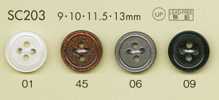 SC203 DAIYA BUTTONS Stoßfeste HYPER DURABLE-Serie Knöpfe in Schalenoptik aus Polyester