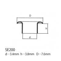 SE200 Ösenscheibe 7,6 Mm X 3,4 Mm * Kompatibel Mit Nadeldetektoren[Druckverschluss/Ösenscheibe] Morito Sub-Foto