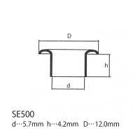 SE500 Ösenscheibe 12 Mm X 5,7 Mm * Nadeldetektor Kompatibel[Druckverschluss/Ösenscheibe] Morito Sub-Foto