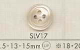 SLV17 DAIYA BUTTONS Polyesterknopf in Muscheloptik