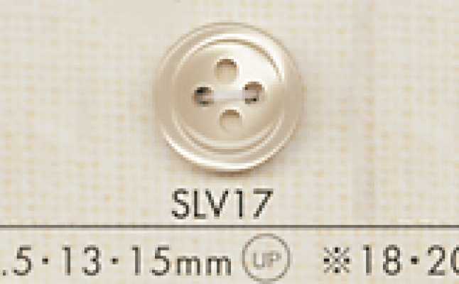 SLV17 DAIYA BUTTONS Polyesterknopf in Muscheloptik