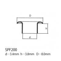 SPF200 Flache Ösenscheibe 8 Mm X 4,2 Mm[Druckverschluss/Ösenscheibe] Morito Sub-Foto