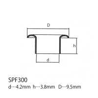 SPF300 Flache Ösenscheibe 9,5 Mm X 5 Mm[Druckverschluss/Ösenscheibe] Morito Sub-Foto