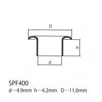SPF400 Flache Ösenscheibe 11 Mm X 5,8 Mm[Druckverschluss/Ösenscheibe] Morito Sub-Foto
