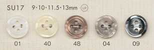 SU17 DAIYA BUTTONS Polyesterknopf in Muscheloptik