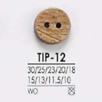 TIP12 Holz-Zweiloch-Durchknopf