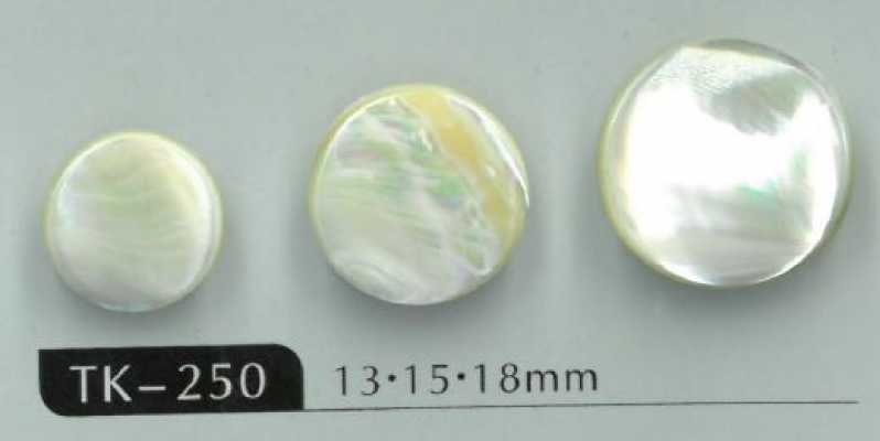 TK250 Runder Muschelknopf mit Tunnelsteg aus Takase-Muschel