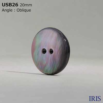 USB26 Natürlich Gefärbtes Material, Perlmuttmuschel, 2 Löcher Auf Der Vorderseite, Glänzende Knöpfe[Taste] IRIS Sub-Foto