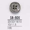 SB505 Schwarzer Perlmutt-Schalenknopf mit 4 Löchern