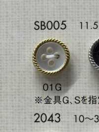 SB005 4-Loch-Knopf Aus Polyesterharz/Messing[Taste] DAIYA BUTTON(DAIYA BUTTON) Sub-Foto