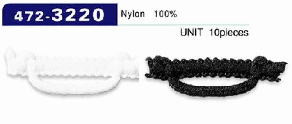 472-3220 Knopflöcher, Wollnylon-Typ, horizontal, 37 mm (10 Stk.)