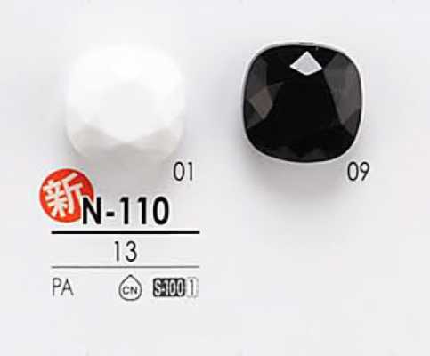 N110 Färbbarer Knopf im Diamantschliff