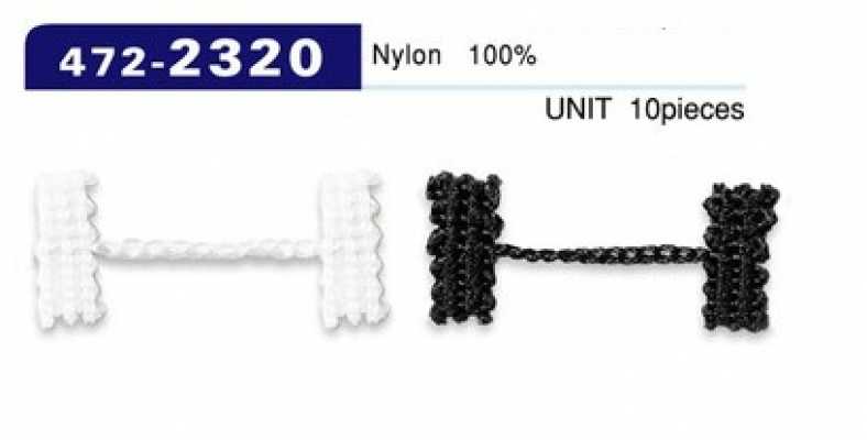 472-2320 Knopflöcher-Futterstopper, Kettenkordel-Typ, Gesamtlänge 33 mm (10 Stk.)