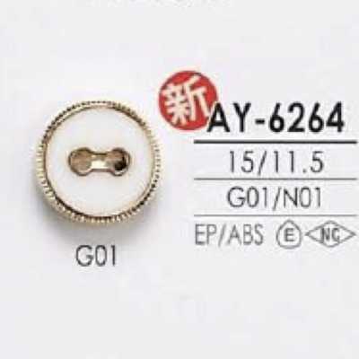 AY6264 Zweilochknopf aus Epoxidharz/ABS-Harz