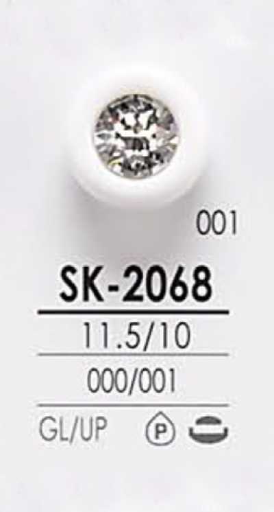 SK2068 Färbbarer Kristallstein-Knopf